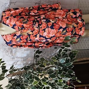 Alexia Admor NWOT Arya Orange and Blue Floral Wrap Dress 10